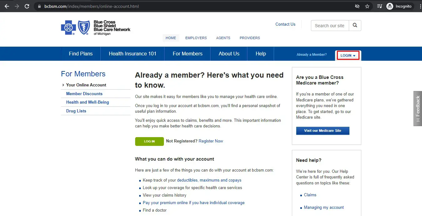 Blue Cross Blue Shield Medicare Login Medicare Login HQ